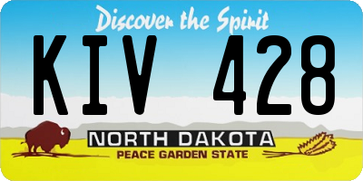 ND license plate KIV428