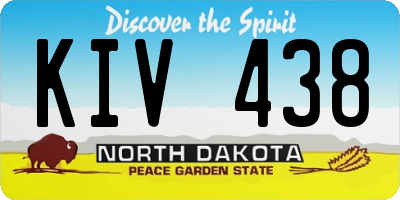 ND license plate KIV438