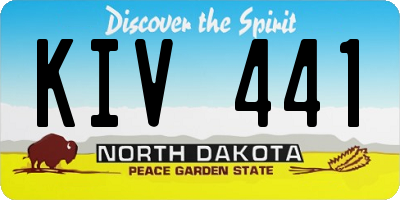 ND license plate KIV441
