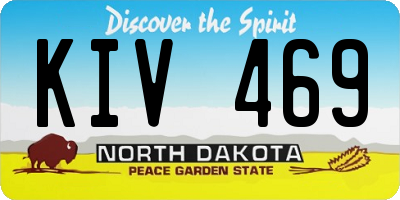 ND license plate KIV469