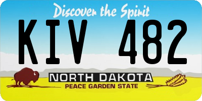 ND license plate KIV482