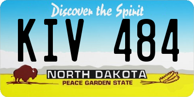 ND license plate KIV484