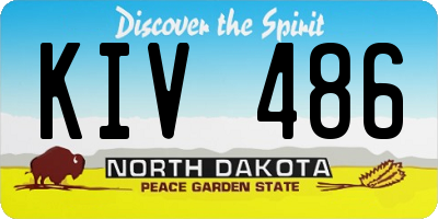 ND license plate KIV486