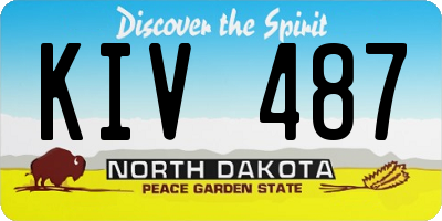 ND license plate KIV487