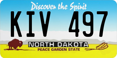 ND license plate KIV497