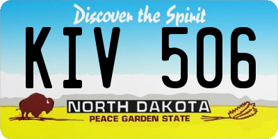 ND license plate KIV506