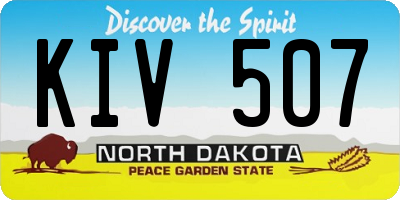 ND license plate KIV507