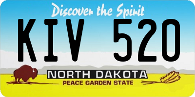 ND license plate KIV520