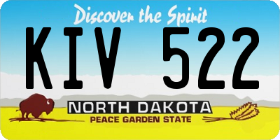 ND license plate KIV522