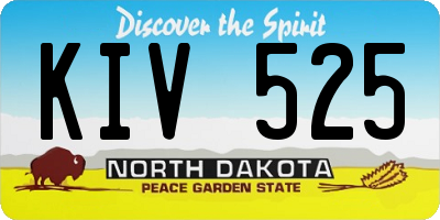 ND license plate KIV525