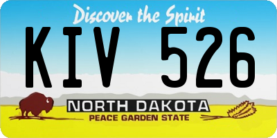 ND license plate KIV526