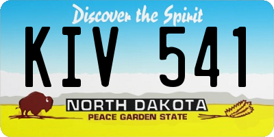 ND license plate KIV541