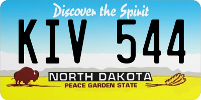 ND license plate KIV544