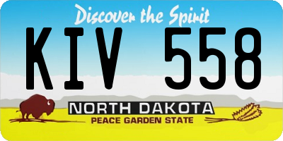 ND license plate KIV558