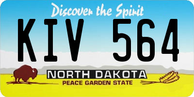 ND license plate KIV564