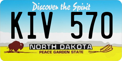 ND license plate KIV570