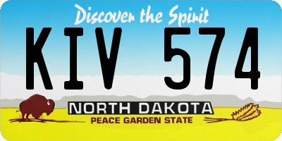 ND license plate KIV574