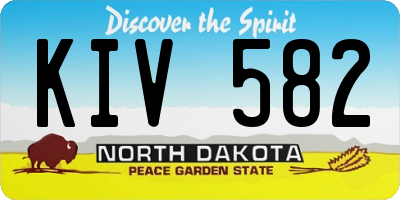 ND license plate KIV582