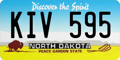 ND license plate KIV595