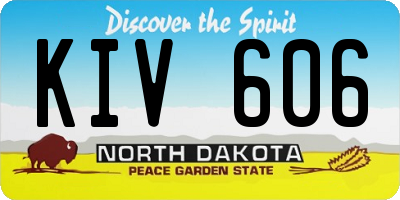 ND license plate KIV606