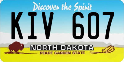 ND license plate KIV607