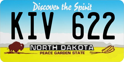 ND license plate KIV622