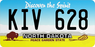 ND license plate KIV628