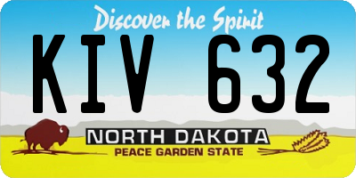 ND license plate KIV632