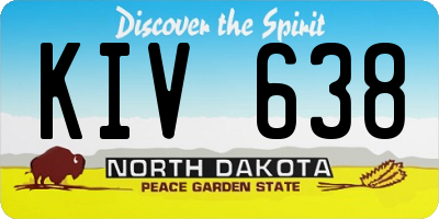 ND license plate KIV638