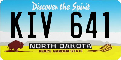 ND license plate KIV641