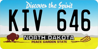 ND license plate KIV646