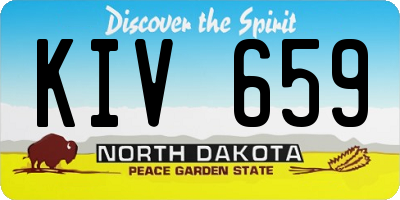 ND license plate KIV659