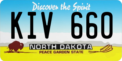 ND license plate KIV660