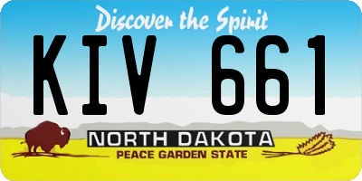 ND license plate KIV661