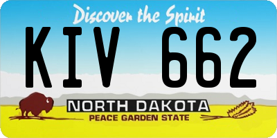ND license plate KIV662