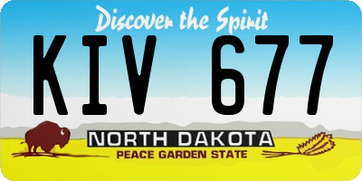 ND license plate KIV677