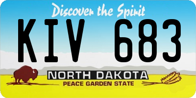 ND license plate KIV683