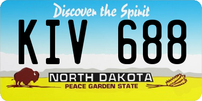 ND license plate KIV688