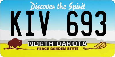 ND license plate KIV693