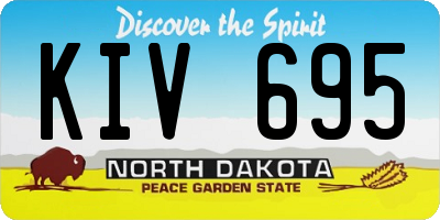 ND license plate KIV695