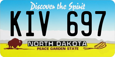 ND license plate KIV697