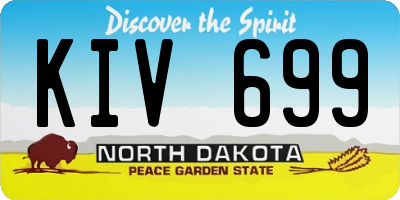 ND license plate KIV699