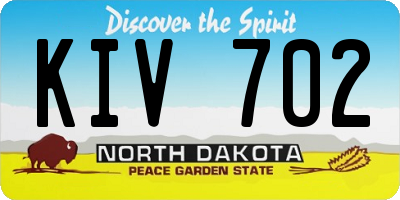 ND license plate KIV702
