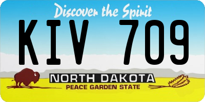 ND license plate KIV709