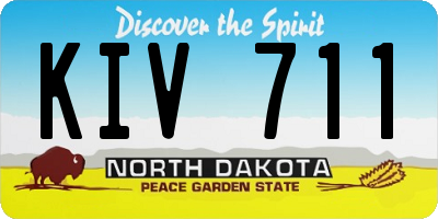 ND license plate KIV711