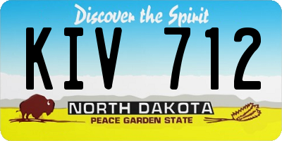 ND license plate KIV712