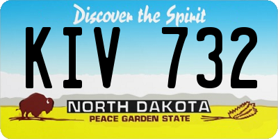 ND license plate KIV732