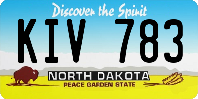 ND license plate KIV783