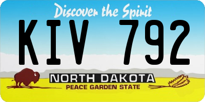 ND license plate KIV792