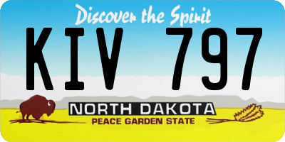 ND license plate KIV797